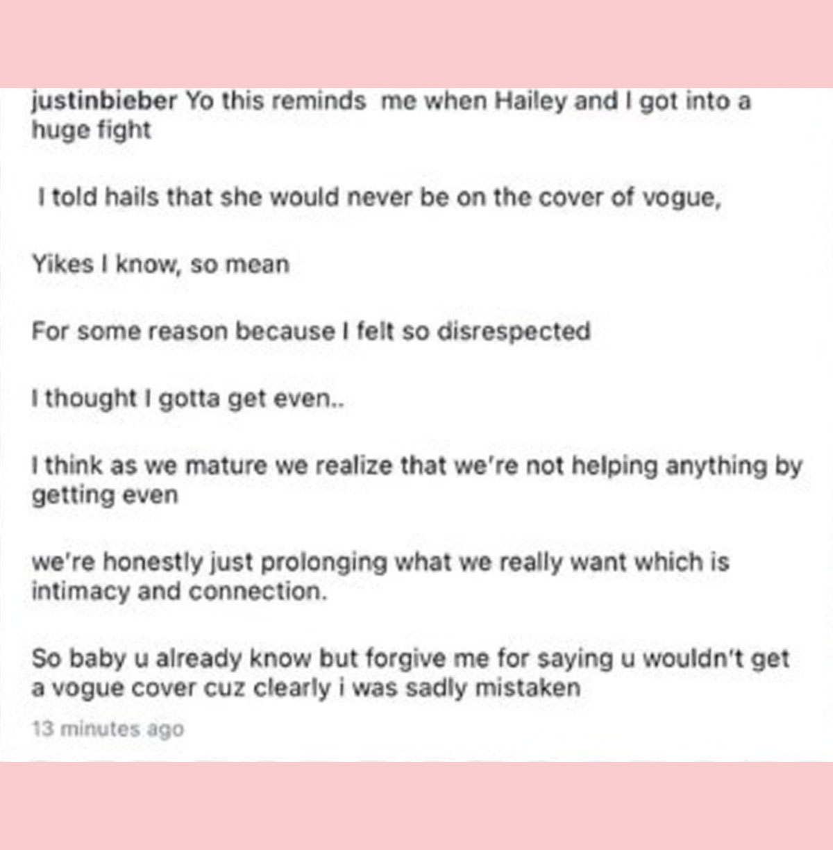 Justin Bieber Told Hailey She'd NEVER Cover Vogue During 'Huge Fight'! Well…