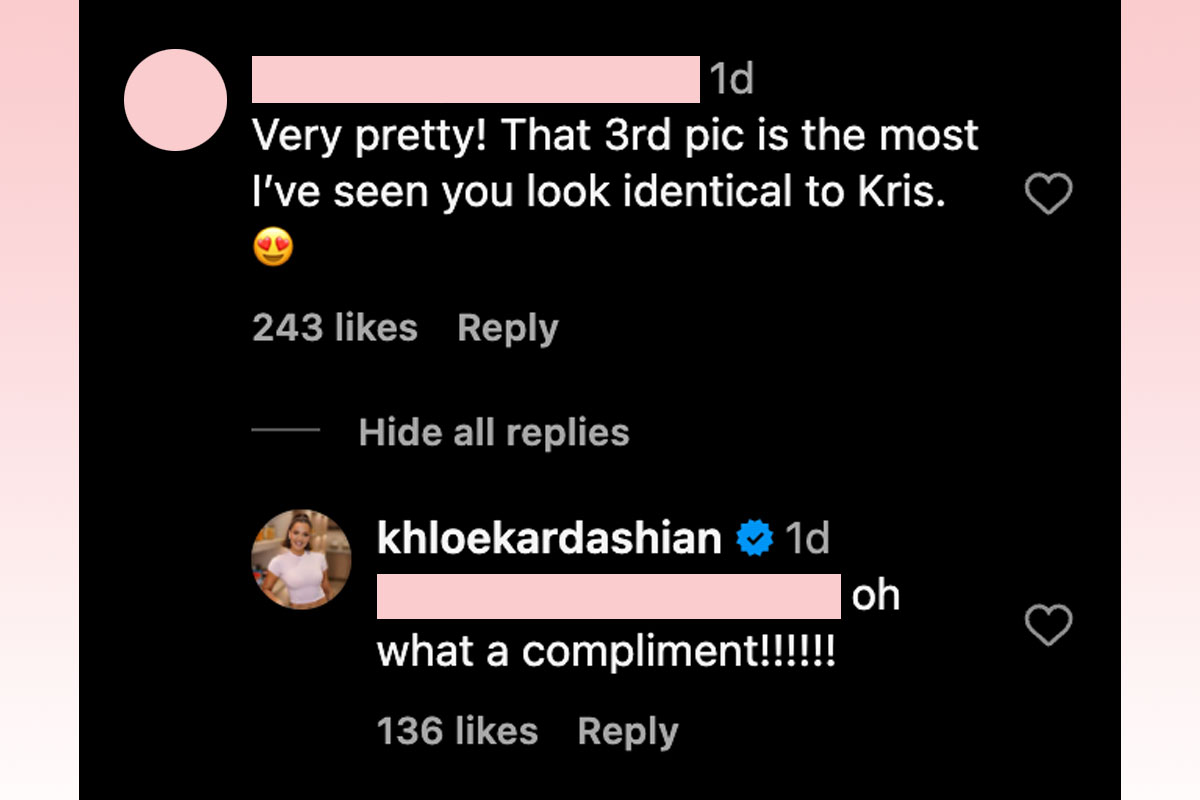 Khloé Kardashian responds to fan claiming she looks 'identical' to mom Kris Jenner!