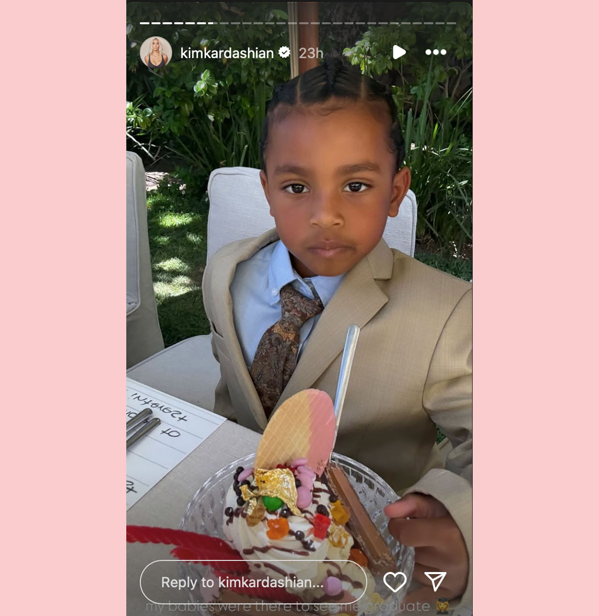 Kim kardashian kids suit Robert kardashian