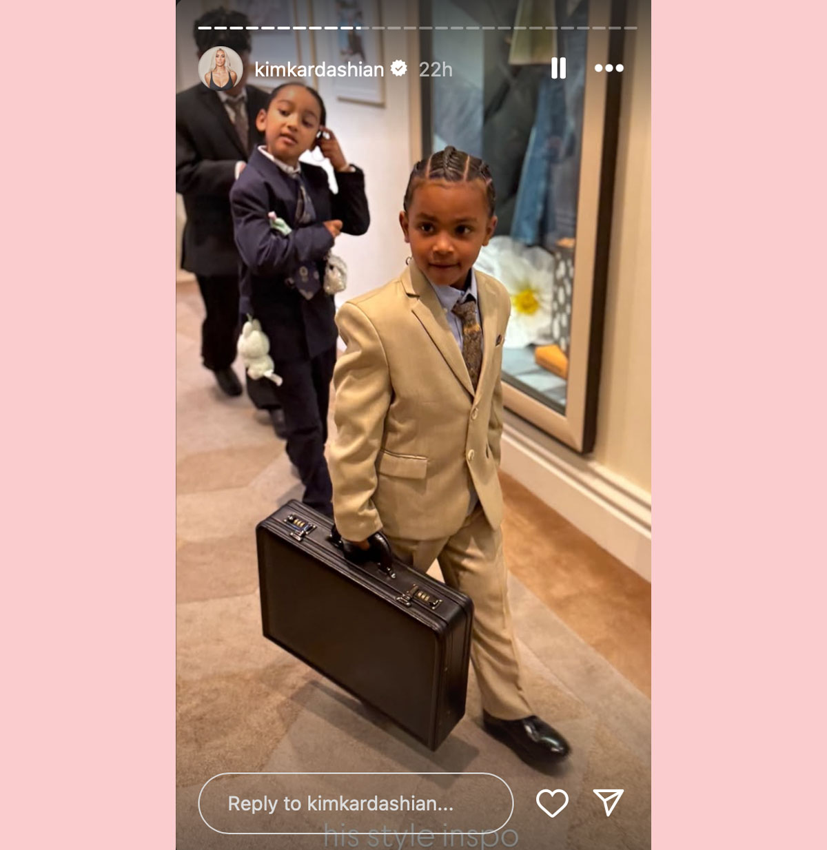 Kim kardashian kids suit Robert kardashian