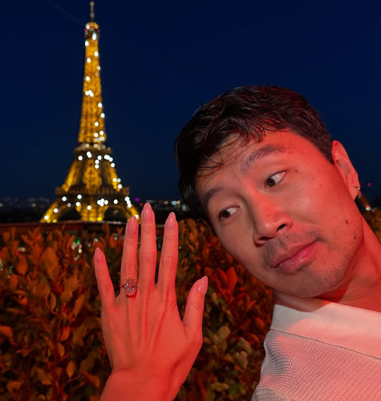 Simu Liu engagement ring