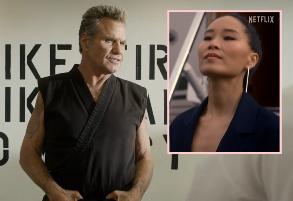 Cobra Kai Martin Kove bites costar