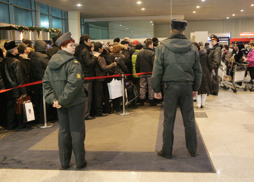 Moscow Airport scene