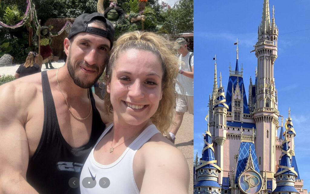 Woman Disney World Inappropriate Outfit Sports Bra Nicole Arena TikTok
