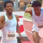 American Track Star Suffers INSANE Wardrobe Malfunction As Penis Flops Out Mid-Race!