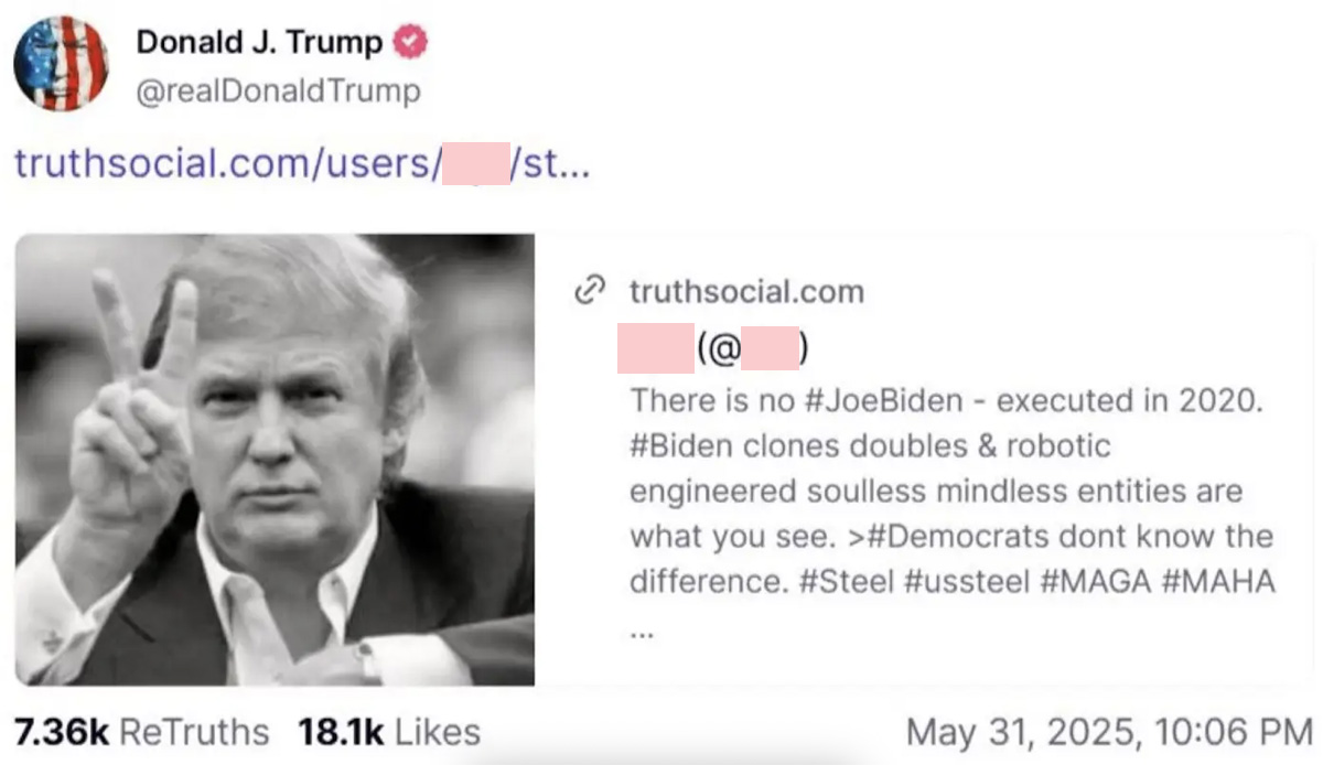 Donald Trump Shares BONKERS Conspiracy Theory That Joe Biden Died & Was Replaced By Clones Years Ago!
