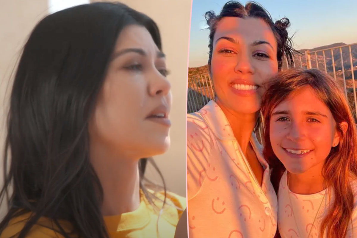 Kourtney Kardashian Shares SOBBING Pic As 'Baby Girl' Penelope Crosses