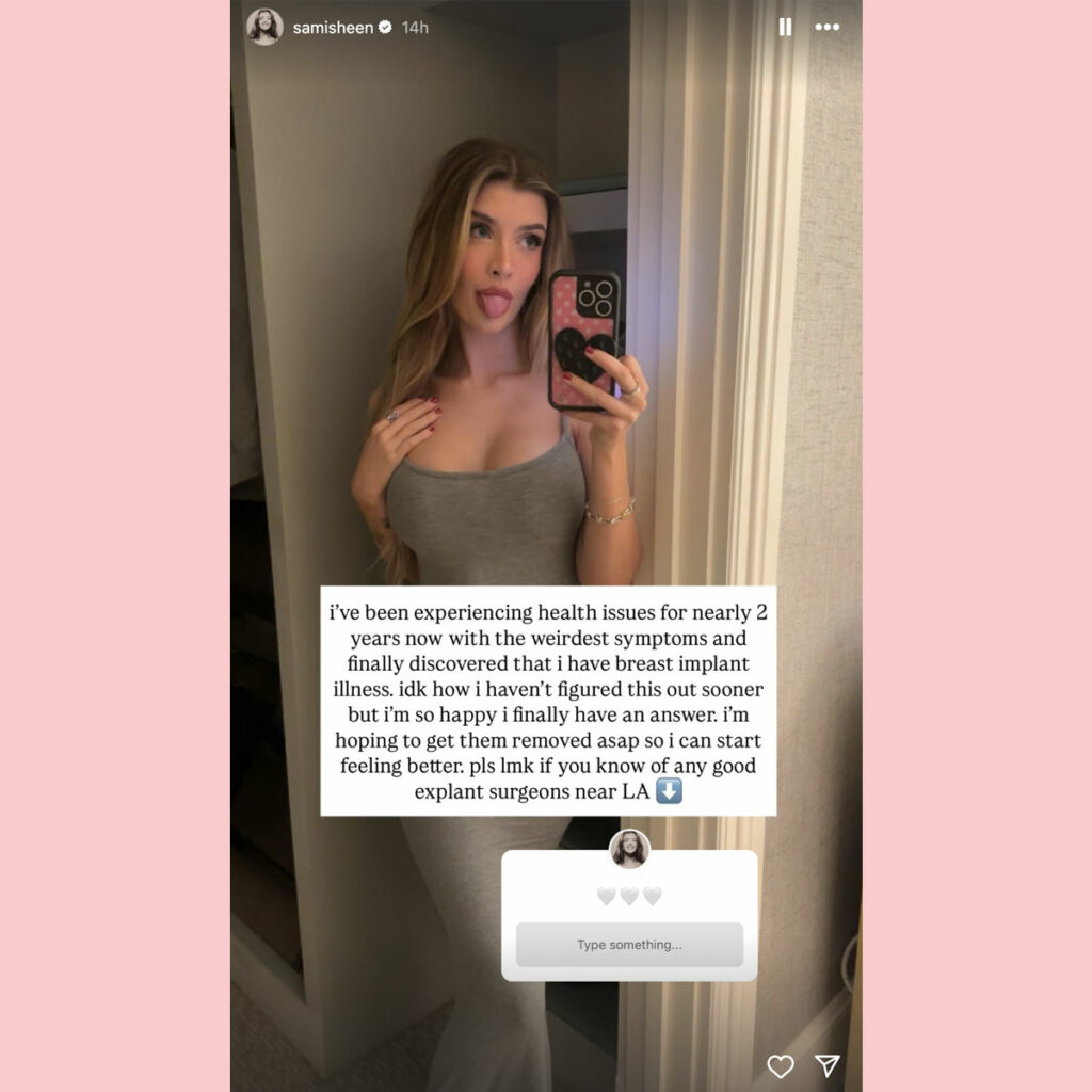 Sami Sheen Removing Her Breast Implants After 2 Years - Here's Why