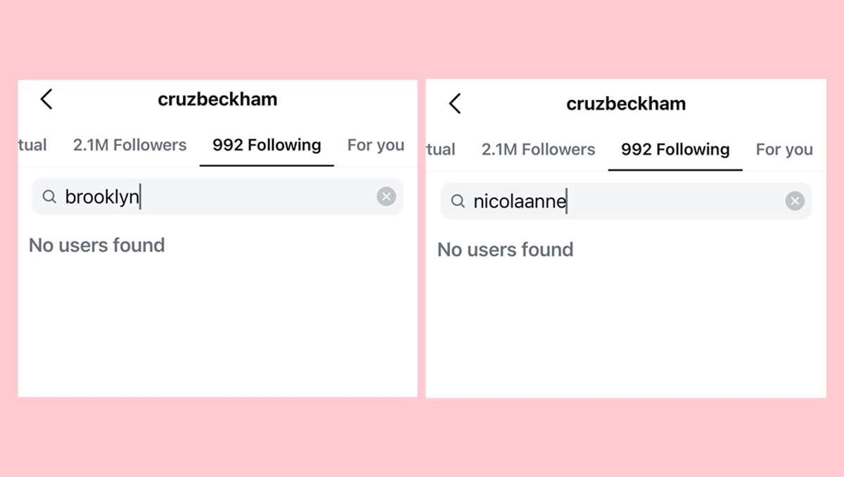 Cruz Beckham No Longer Follows Nicola And Brooklyn