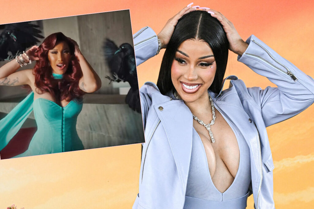 Cardi B Poses With LIVE Crow To Promote Her New Album At Paris Fashion Show! LOOK!