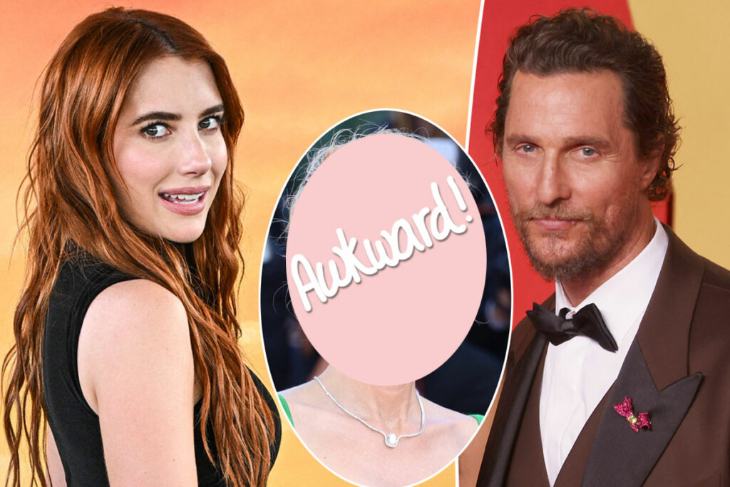 Emma Roberts & Matthew McConaughey Awkwardly Ignore THIS Celeb In Viral Video! Watch!