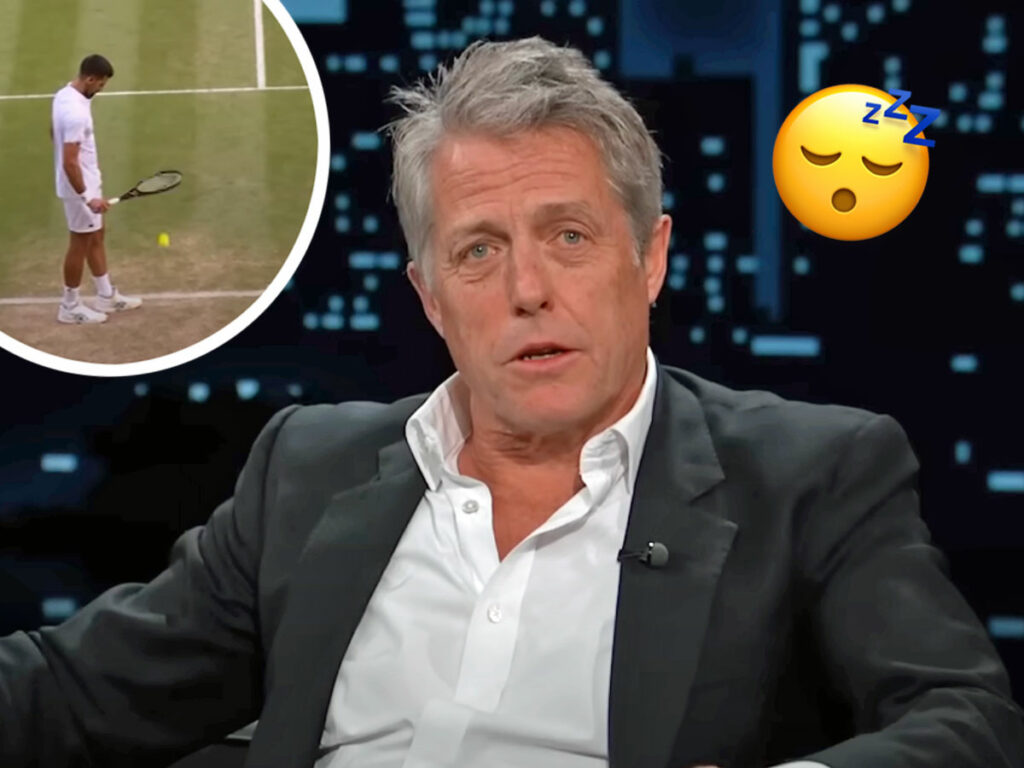 Hugh Grant Caught Falling Asleep In Pricey Wimbledon Seat!