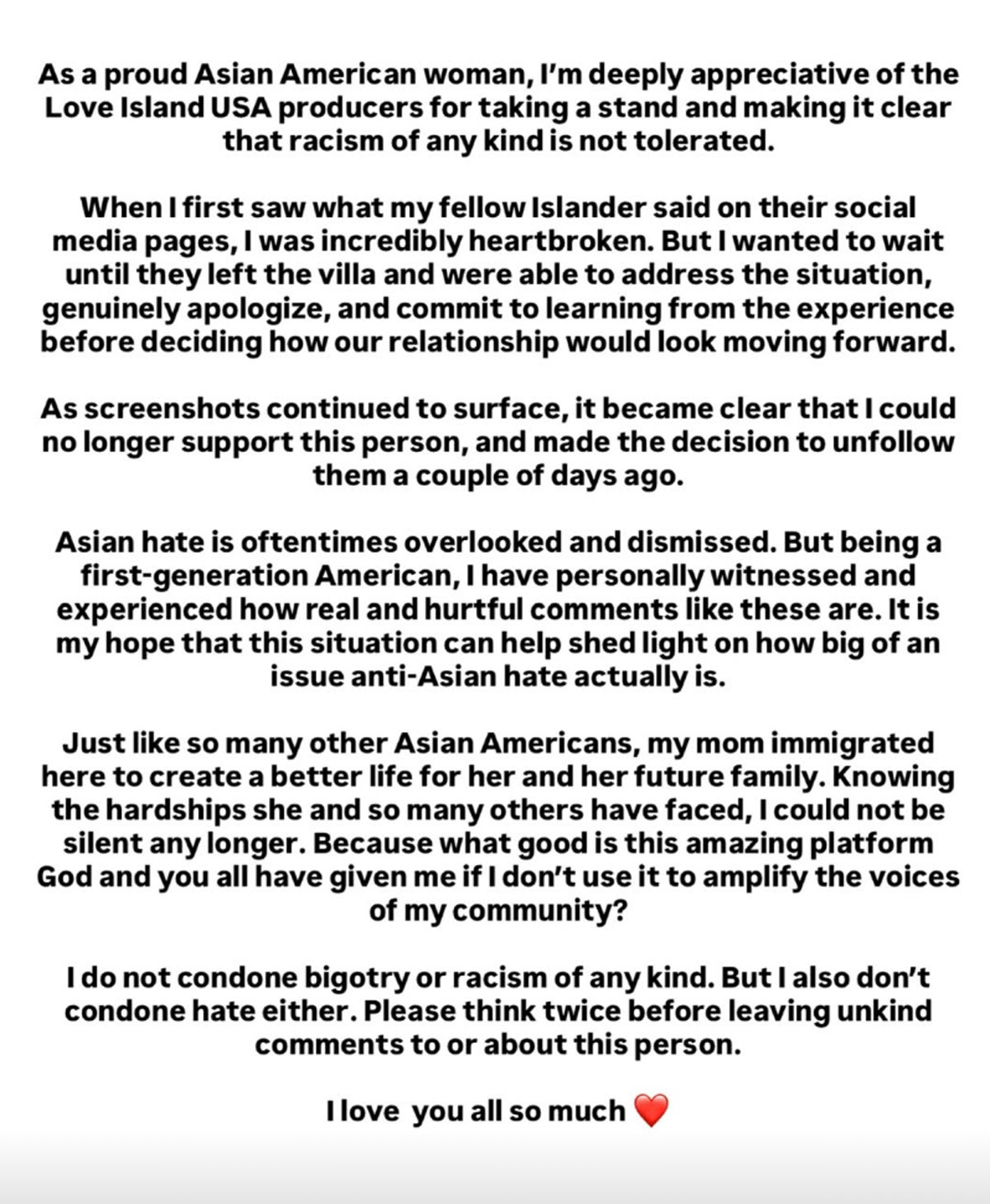 <i>Love Island USA</i>’s Belle-A Reacts To Cierra’s ExitFollowing Resurfaced Racist Posts: 'Deeply Appreciative'