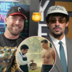 SHIRTLESS Travis Kelce Gets Covered In Honey By Bad Bunny In Happy Gilmore 2! Then Fed To A Bear?!