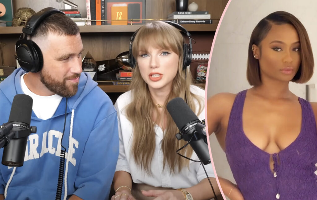 Taylor Swift New Heights Interview Censored Deleted Comment Shade Travis Kelce Ex Kayla Nicole