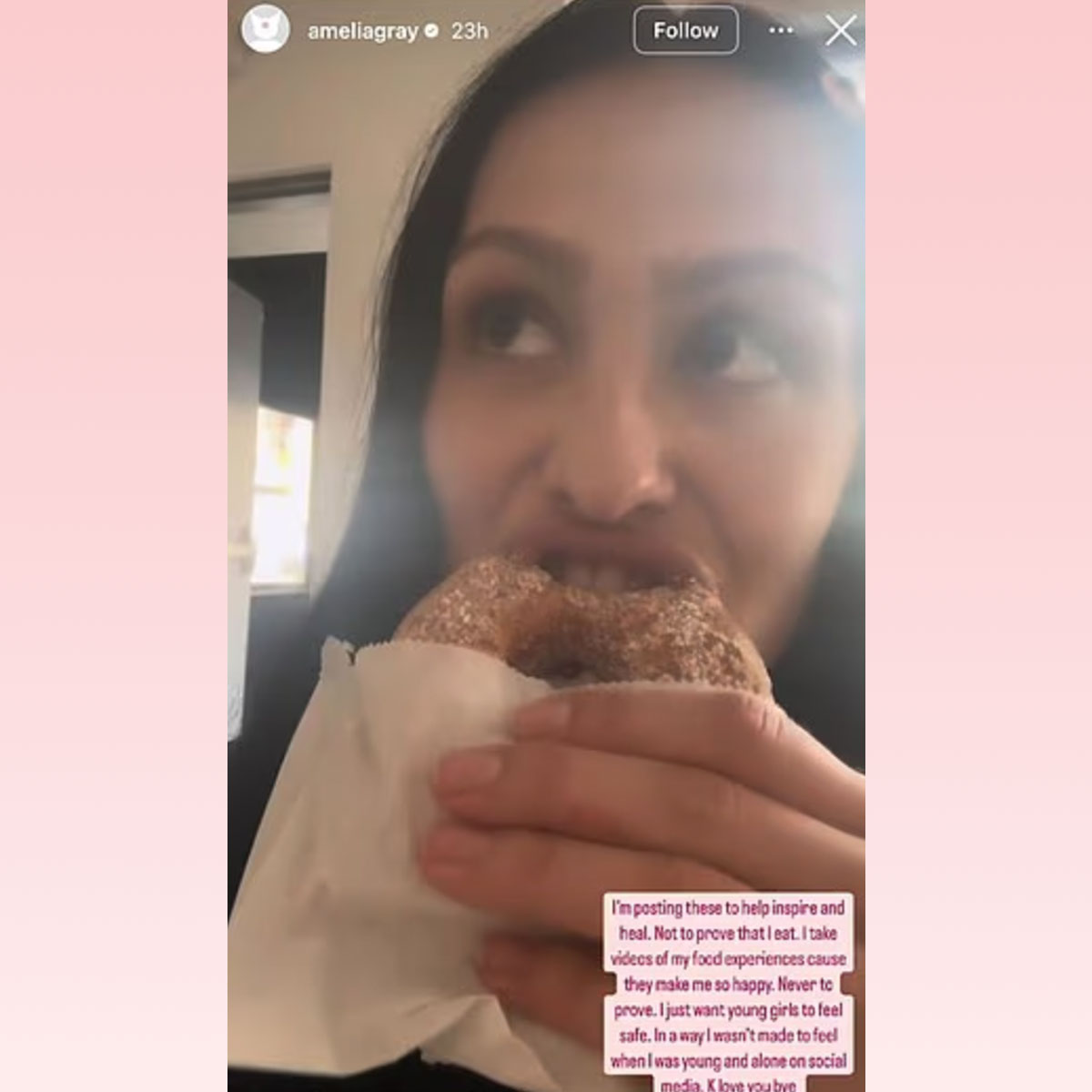 Amelia Gray Hamlin denies promoting anorexia