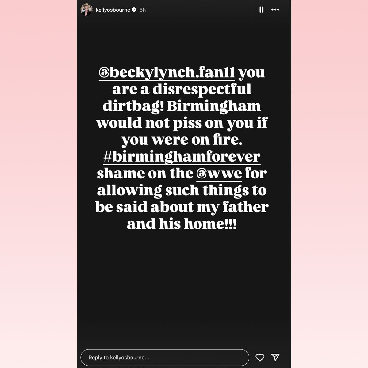 Kelly Osbourne slams Becky Lynch