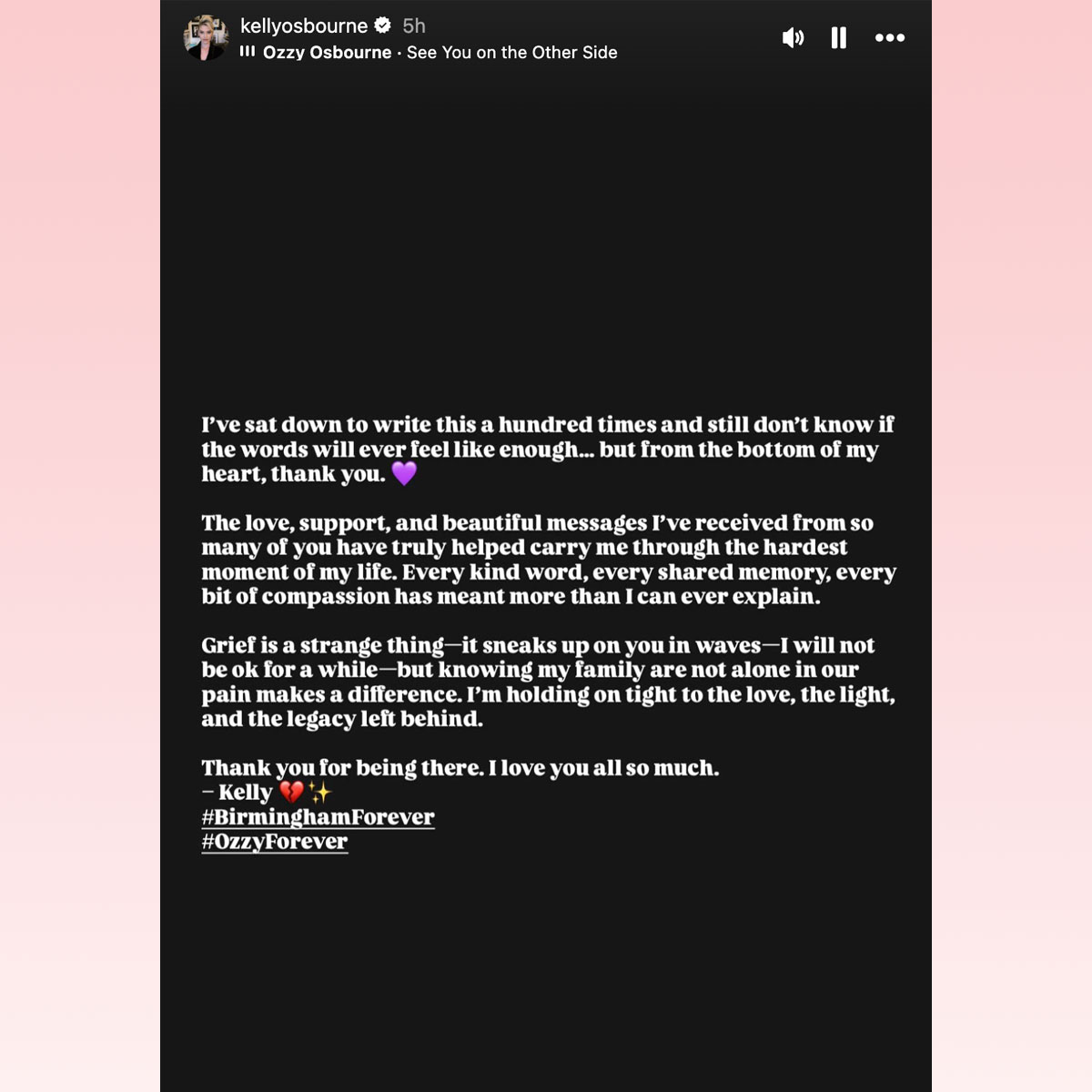 Kelly Osbourne Shares Heartbreaking Update On How She's Handling Ozzy's Death Kelly Osbourne Shares Heartbreaking Update On How She's Handling Ozzy's Death
