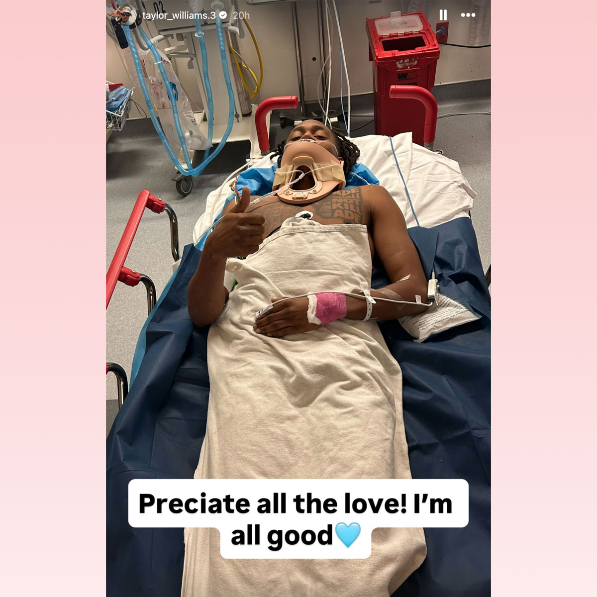 Taylor Williams suffers horse riding accident