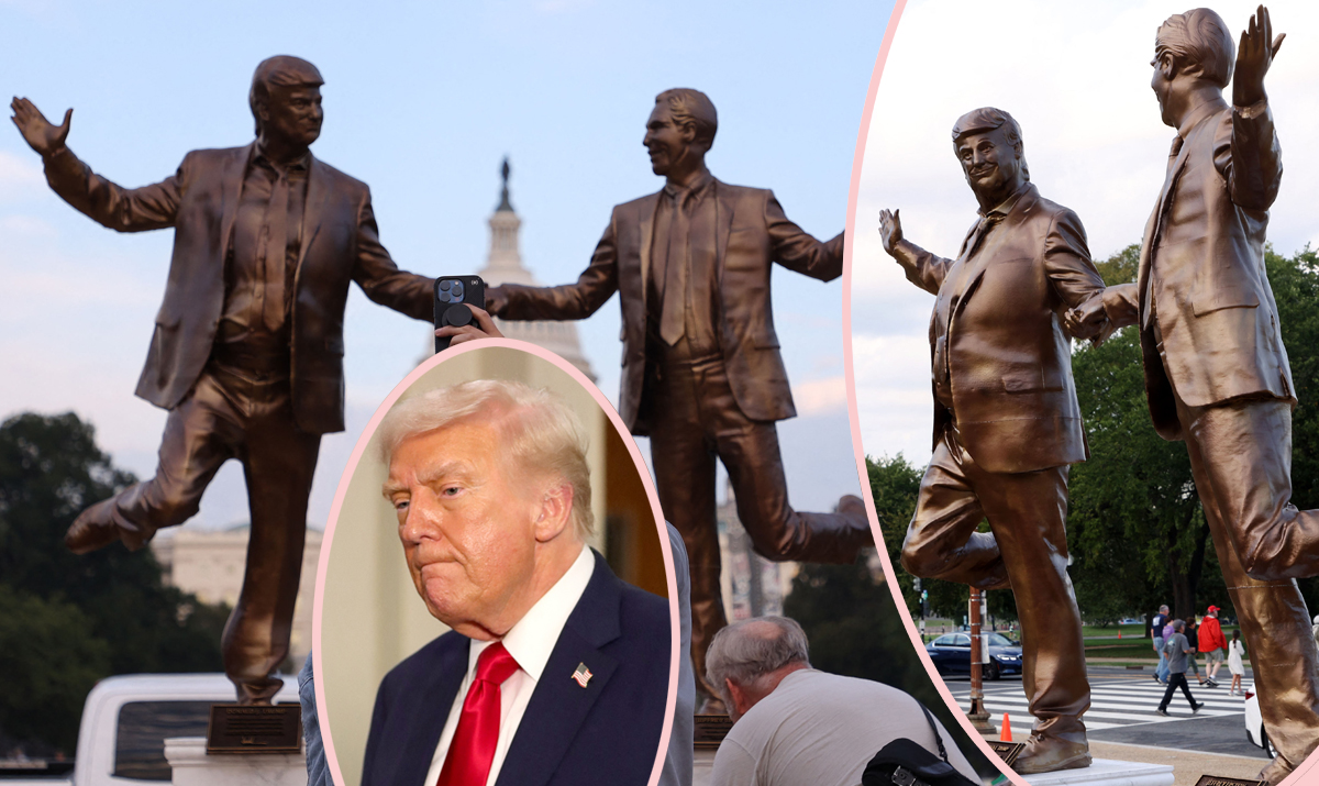 Donald Trump & Jeffrey Epstein 'Friendship' Statue Removed From DC's National Mall!