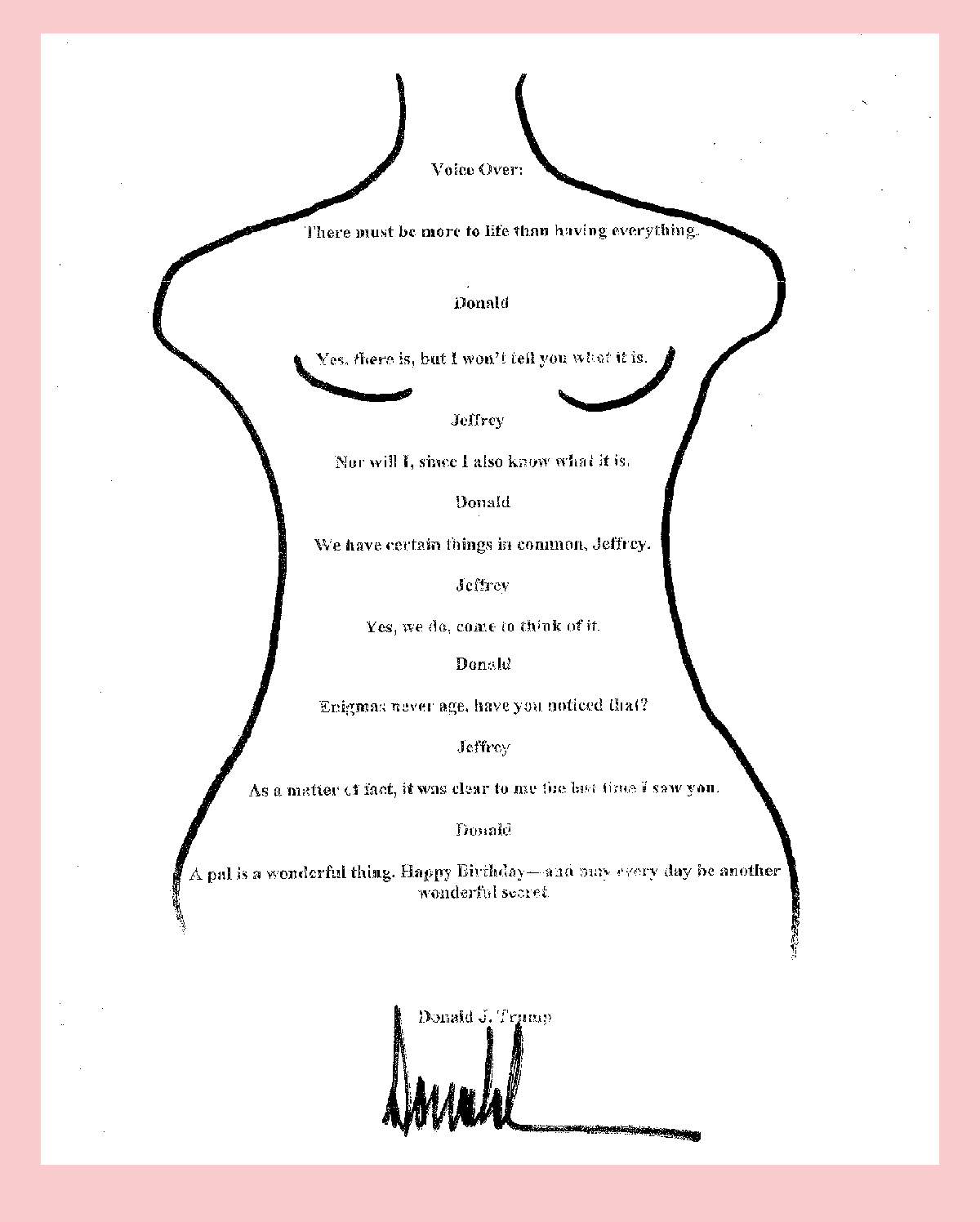 Epstein Book Trump Note