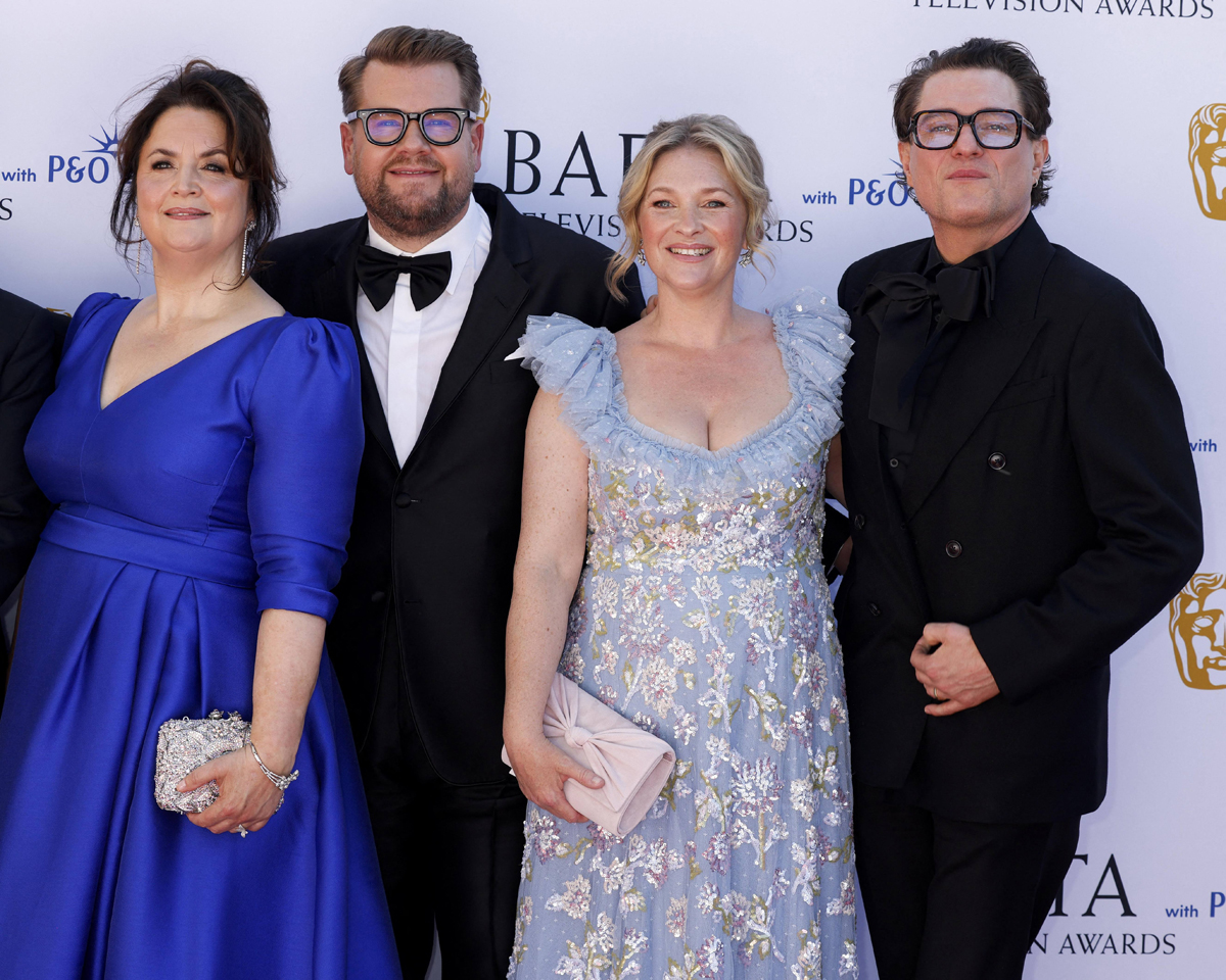 Joanna Page at the BAFTAs with the Gavin and Stacey cast in 2025