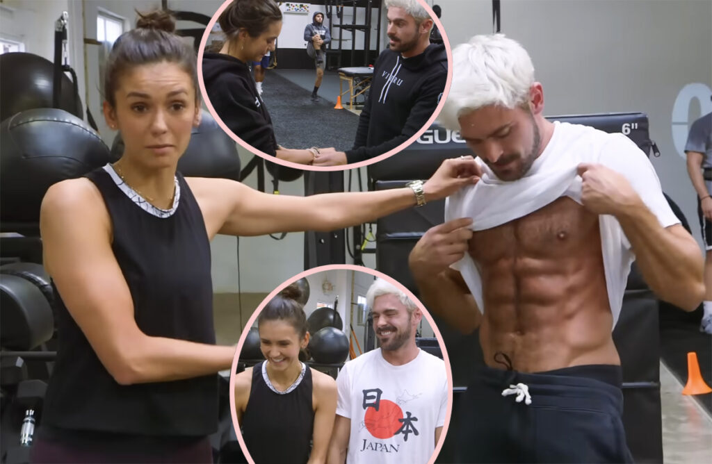 Nina Dobrev Zac Efron Flirting Chemistry YouTube Video 2019