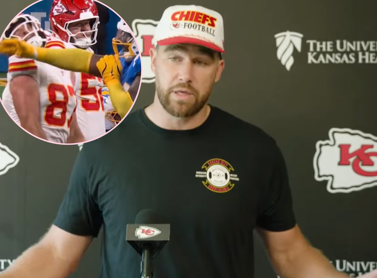 Travis Kelce Gets Brutally SLAPPED By Chargers Player During First Game -- And Swifties Are Fuming!  