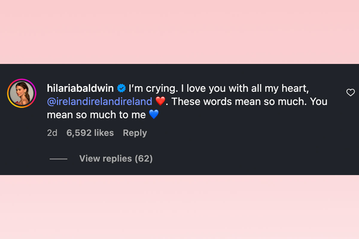 Hilaria Baldwin comments on Hilaria's IG post