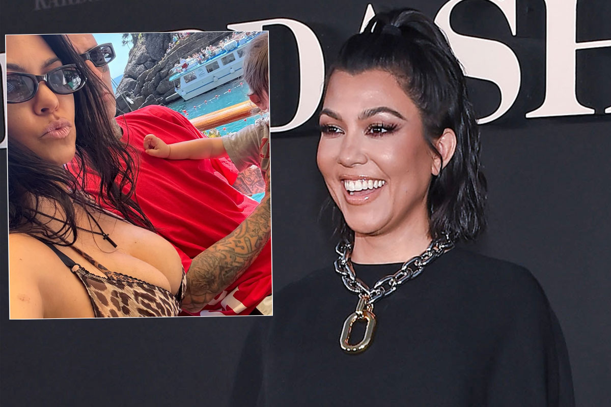 Kourtney Kardashian Posts Rare Glimpse Of Son Rocky’s Face! LOOK!