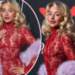 Sabrina Carpenter STUNS In Completely Sheer Dress At The VMAs!