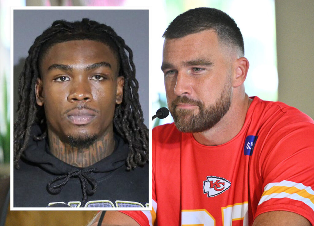 Travis Kelce & Teammates Spark Outrage For Wearing Shirts Saying 'Free'  Suspended Teammate Rashee Rice! - Perez Hilton