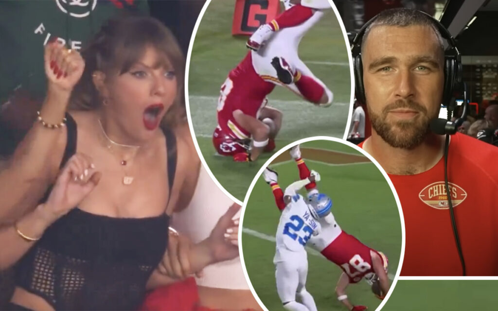 Taylor Swift Fans Scared Travis Kelce Dangerous Hit After Life On The Line Comment