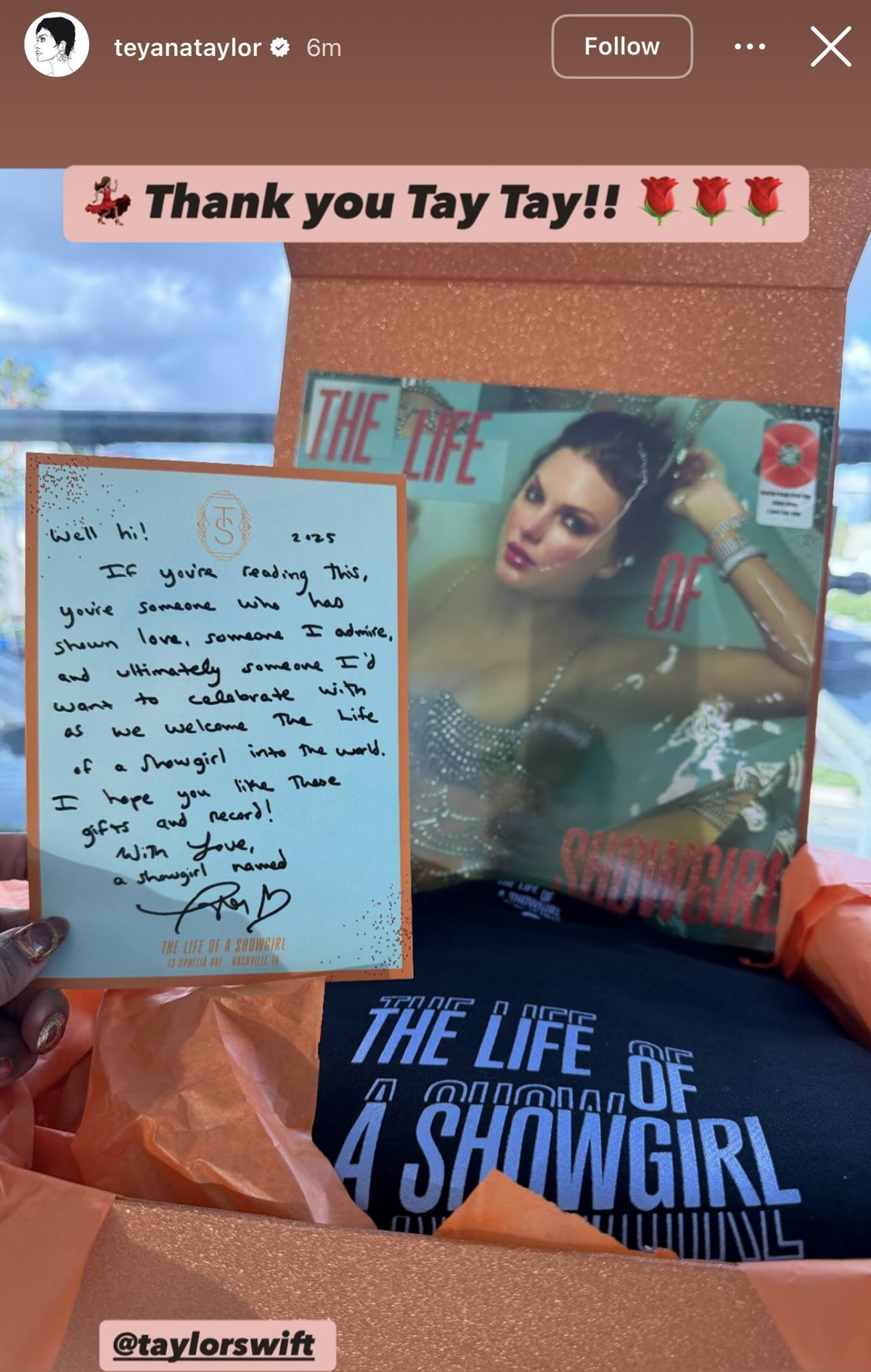 Teyana Taylor Swift gift