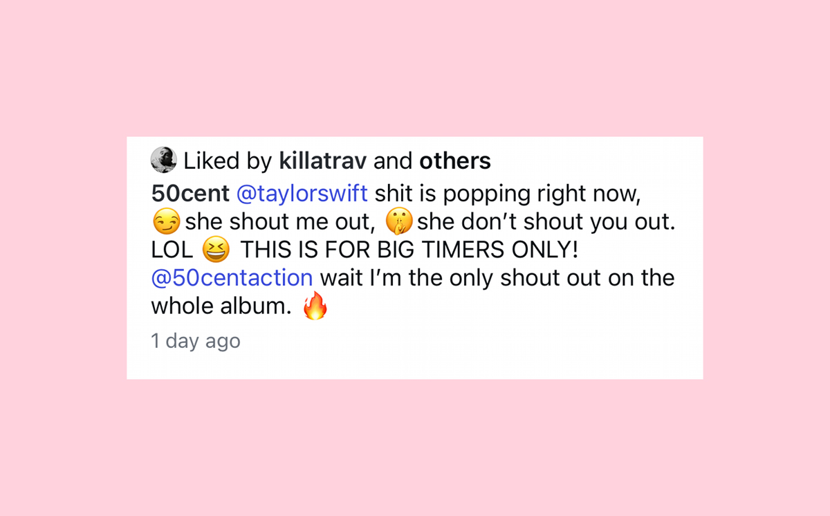 50 Cent Being So Stoked At His Taylor Swift Shoutout Is EVERYTHING! And Travis Kelce Thought So Too! 