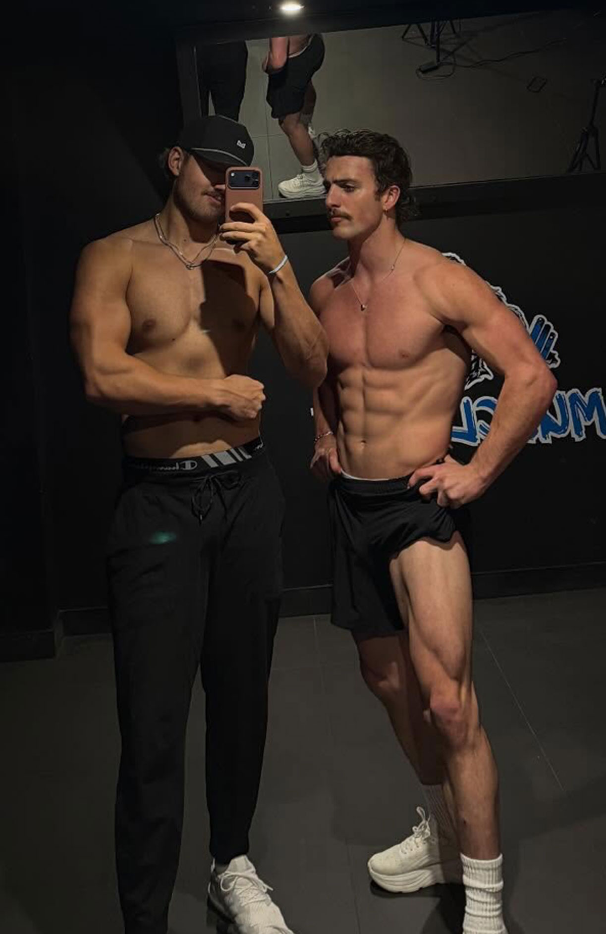 Benson Boone shirtless selfie Dawson Wills