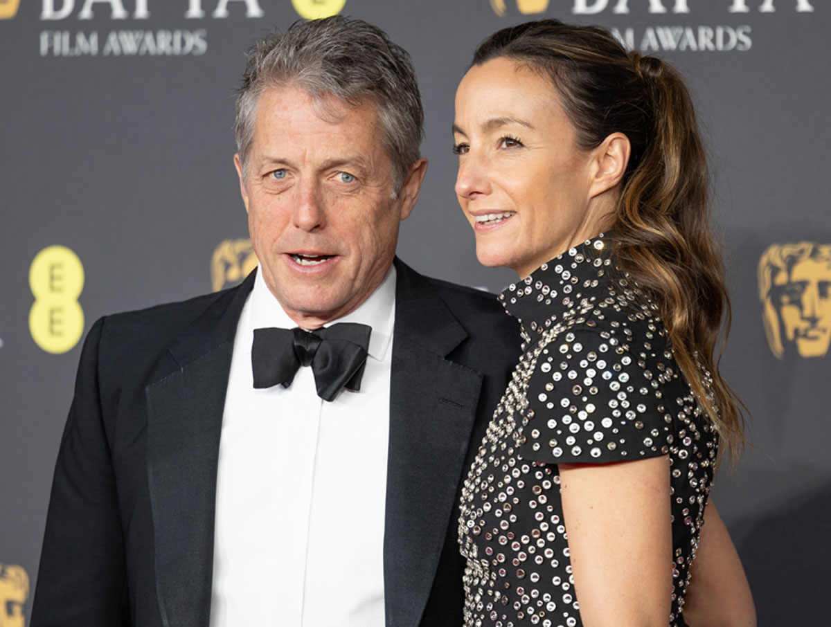 Hugh Grant and his wife Anna
