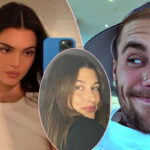 Justin Bieber Holds Hailey AND Kendall Jenner In Tight Embrace During Concert! Look!