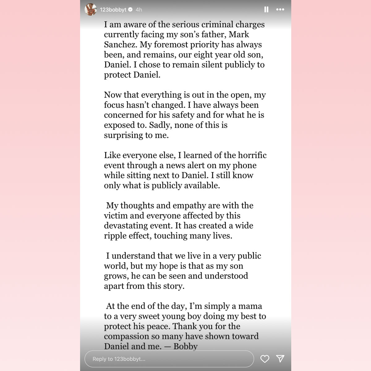 Mark Sanchez's baby momma Bobby T speaks out after arrest