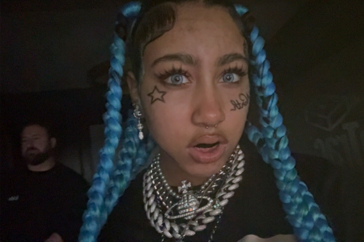 North West debuts fake face tattoos and piercings