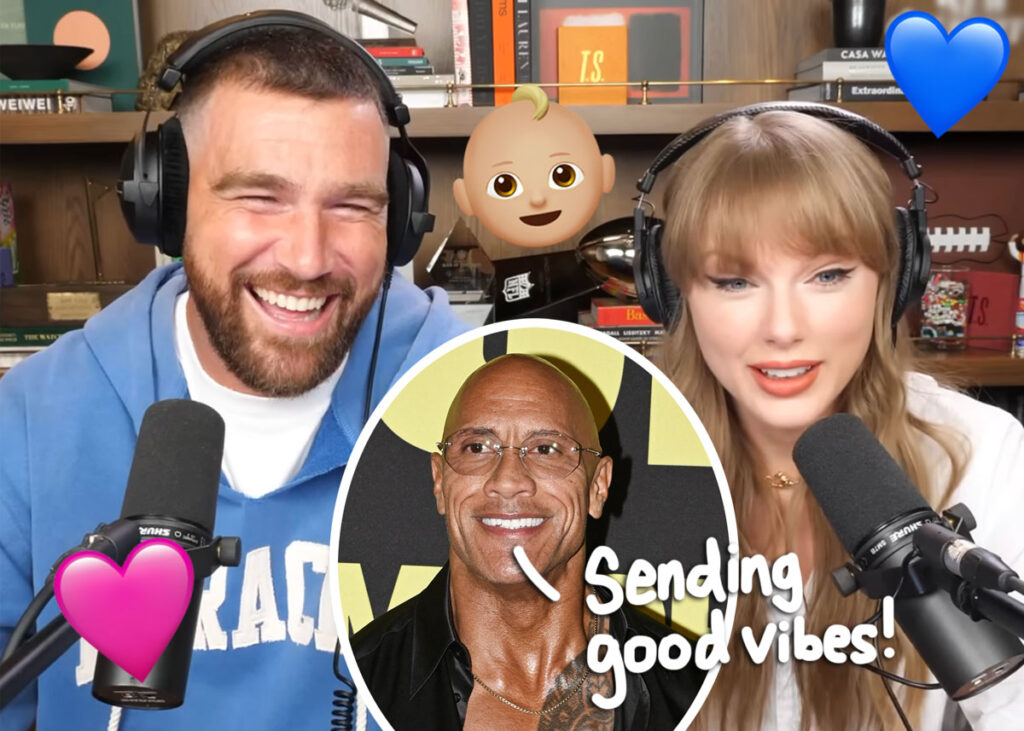 Travis Kelce & Taylor Swift Get Baby 'Voodoo' From The Rock!