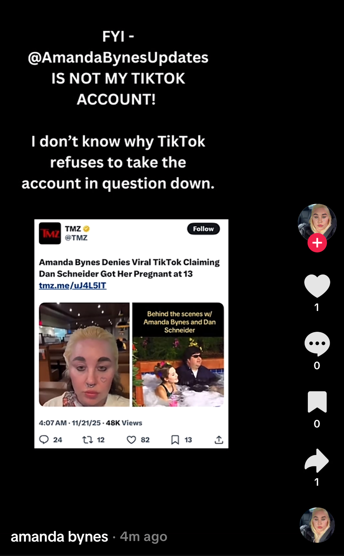 Amanda Bynes Breaks Silence On Shocking Viral TikTok Claiming Dan Schneider Got Her Pregnant At 13!
