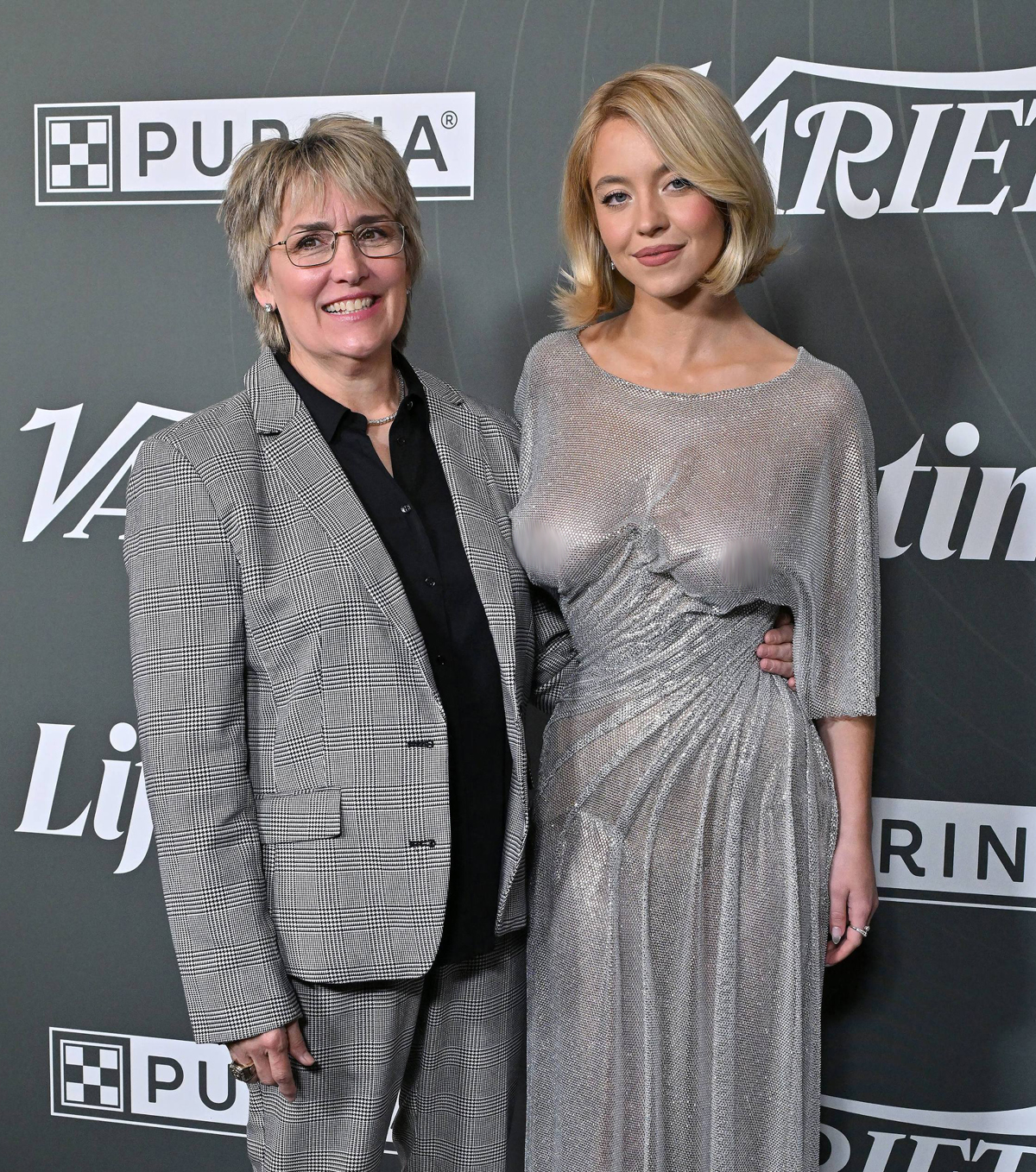 Sydney Sweeney with the real Christy Martin at Variety Power Of Women