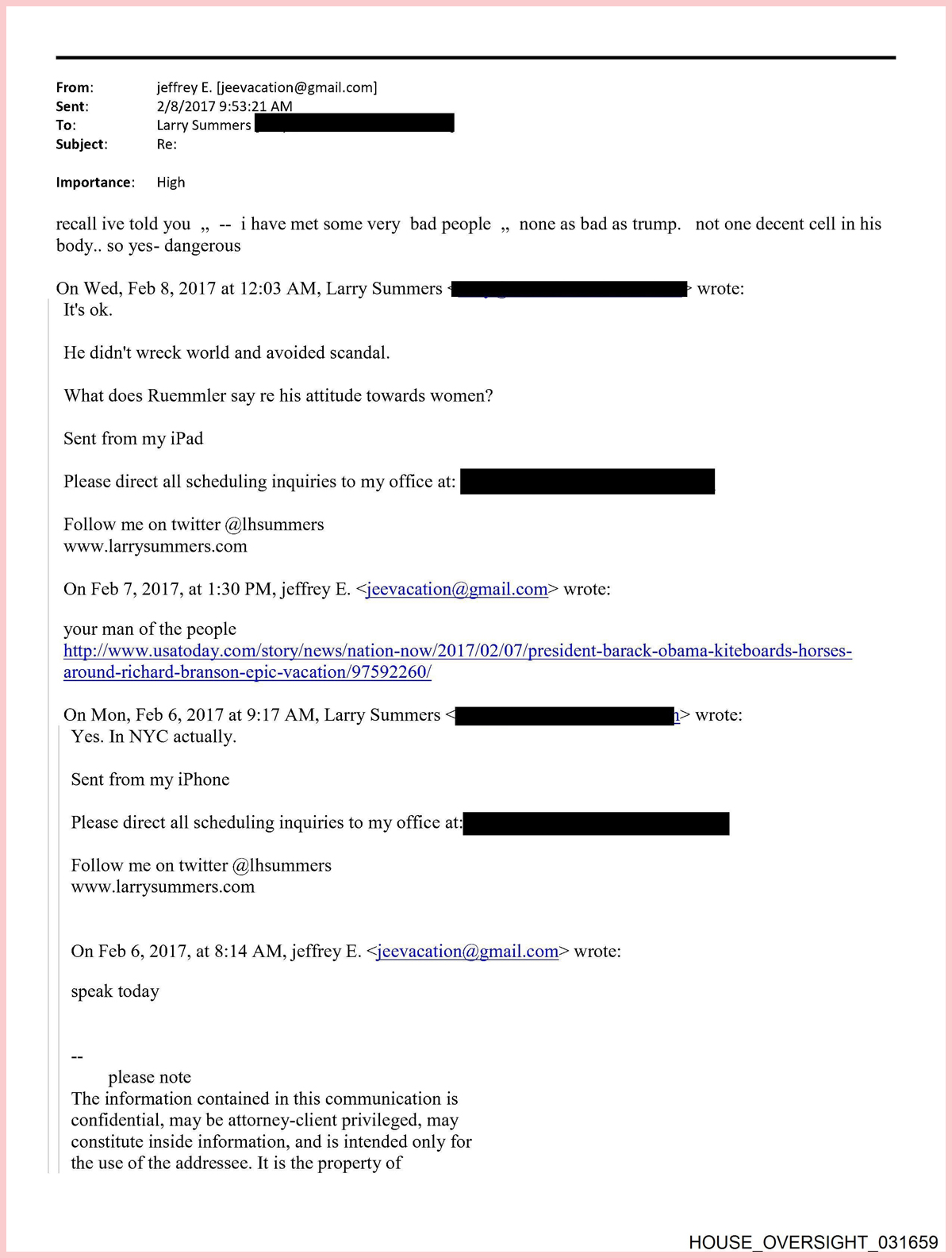 Trump Epstein emails 9 bad 2017