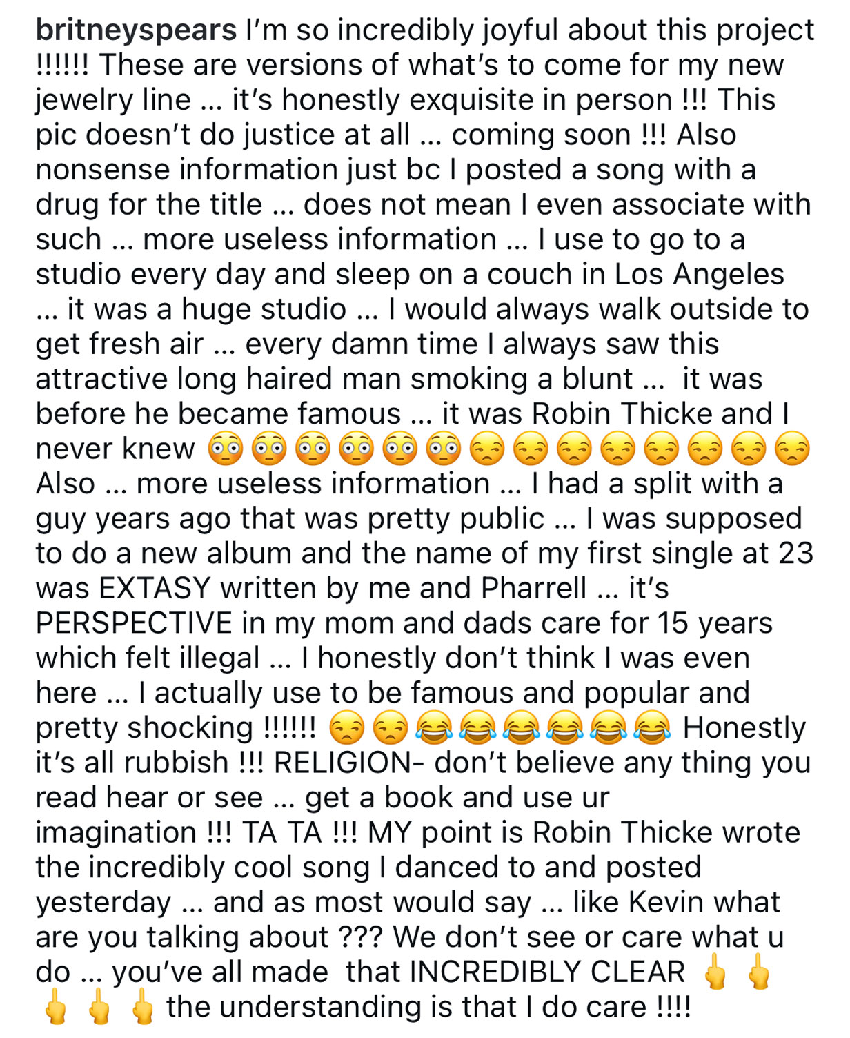 Britney Spears post k-fed caption