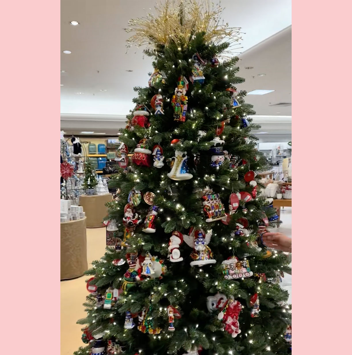 Cody McNabb Christmas Dillard's display