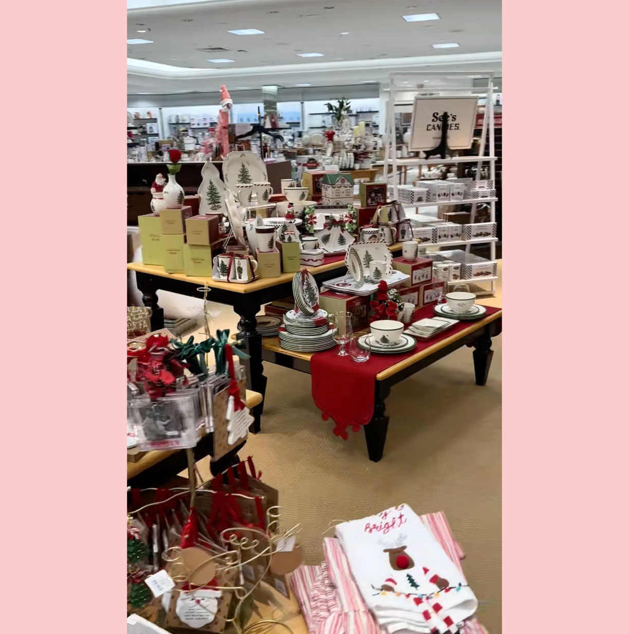 Cody McNabb Christmas Dillard's display