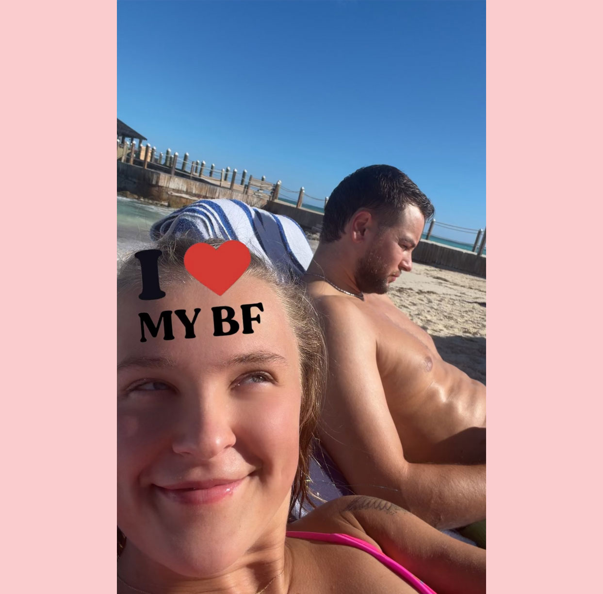 jojo siwa Chris Hughes beach bikini pics