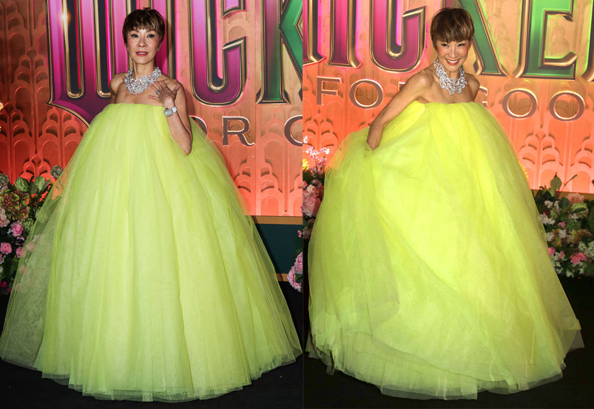 Michelle Yeoh Bold Dress Divides Internet: 'My Neon Loofah Queen' 