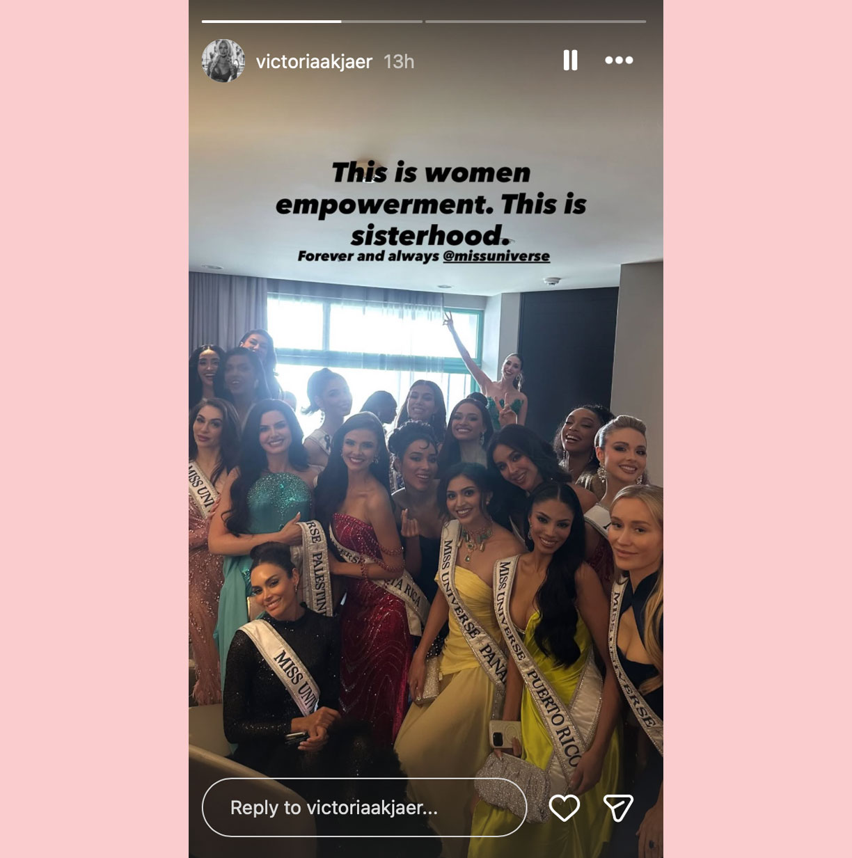 miss universe instagram stories 